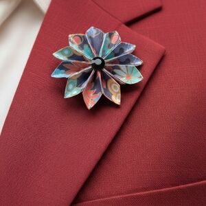 Multicolor Floral Lapel Pin